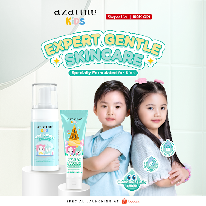 Inovasi Baru Azarine Kids: Produk Facial Wash & Moisturiser yang Diformulasikan Khusus untuk Anak