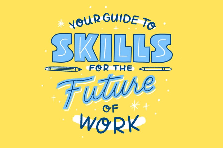 cartoon that says your guide to skills for the future of work