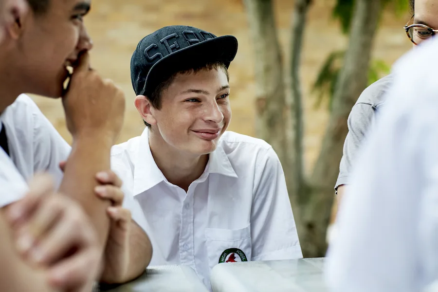 youth male smiling