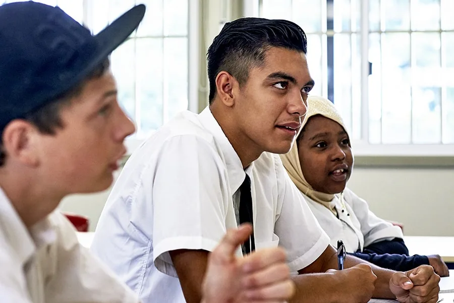 students in class