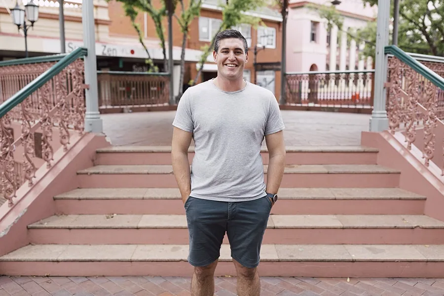 Young man standing in front of rotunda 2