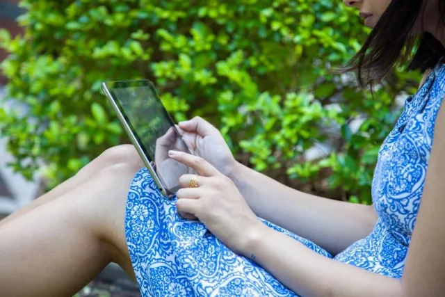 Girl with ipad