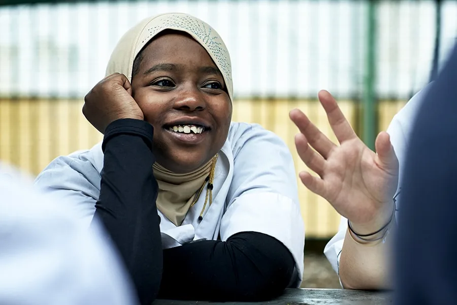 girl smiling