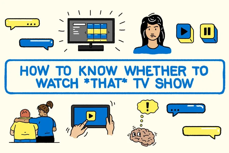 how to know whether to watch that tv show graphic thumbnail