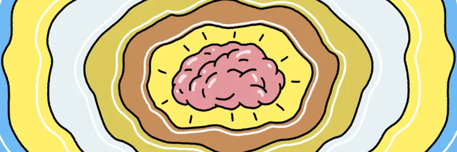 a cartoon image of a brain