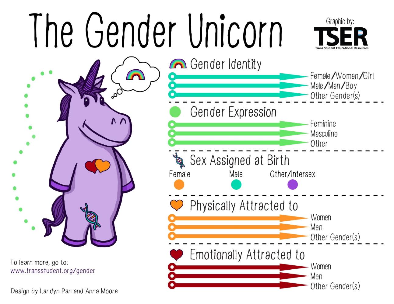 the gender unicorn infographic. A transcript is available to download below.
