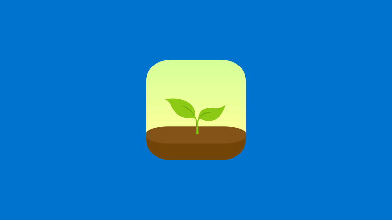 The icon for the app 'Forest' on a blue background.
