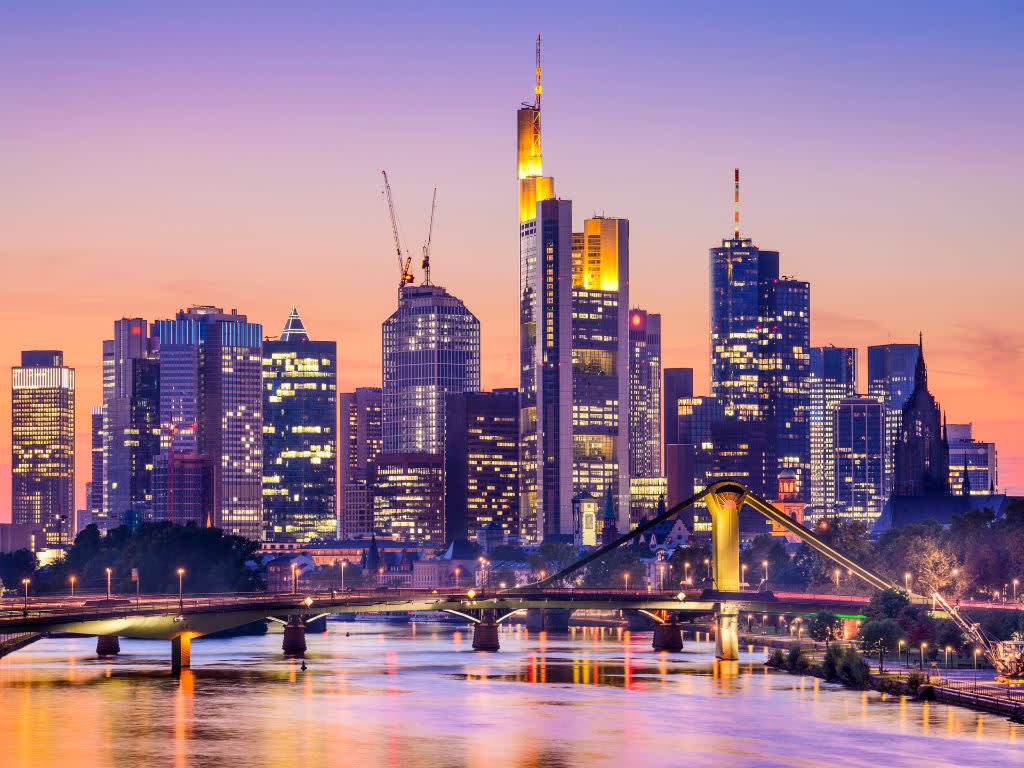 Skyline view of Frankfurt