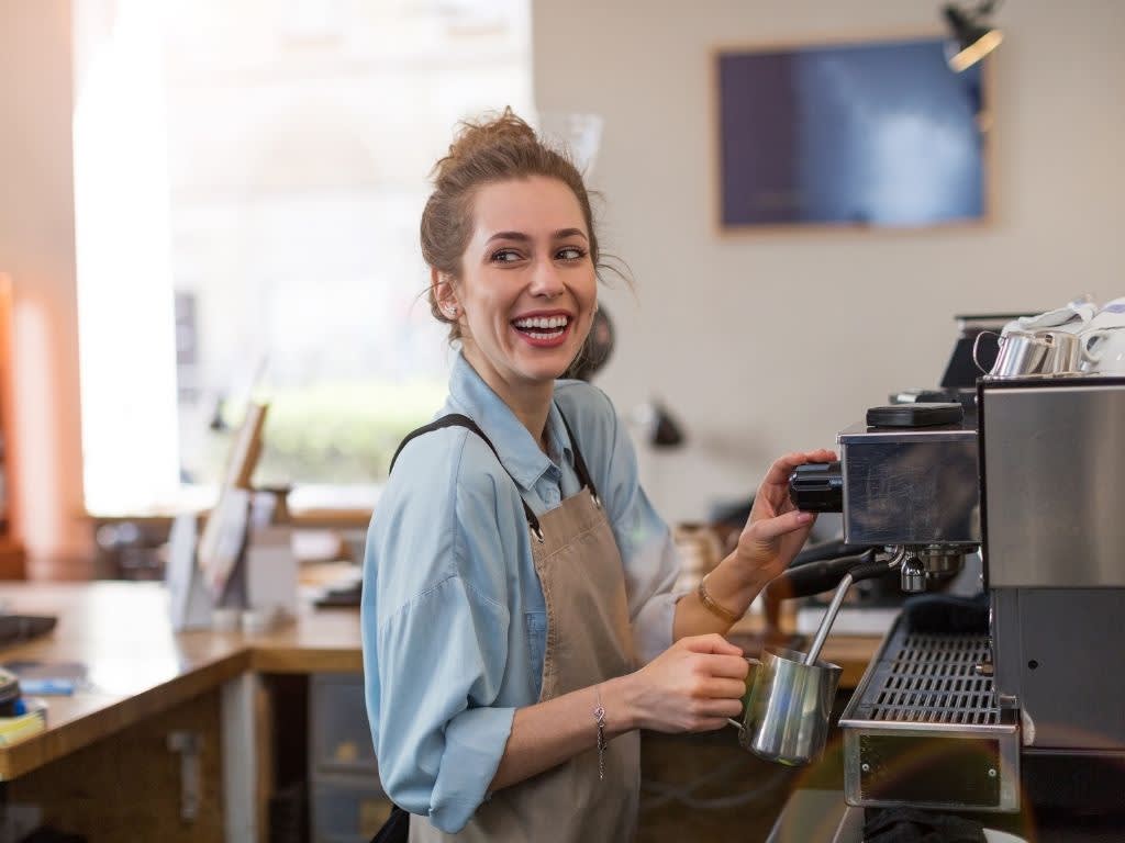 Barista at work