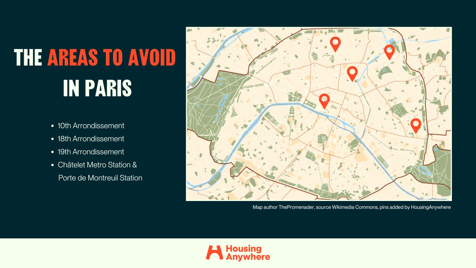 Paris places to avoid map view