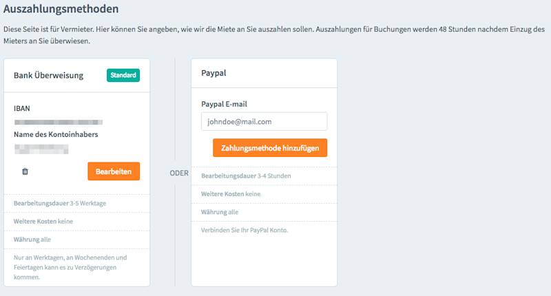 receive payment 1 DE