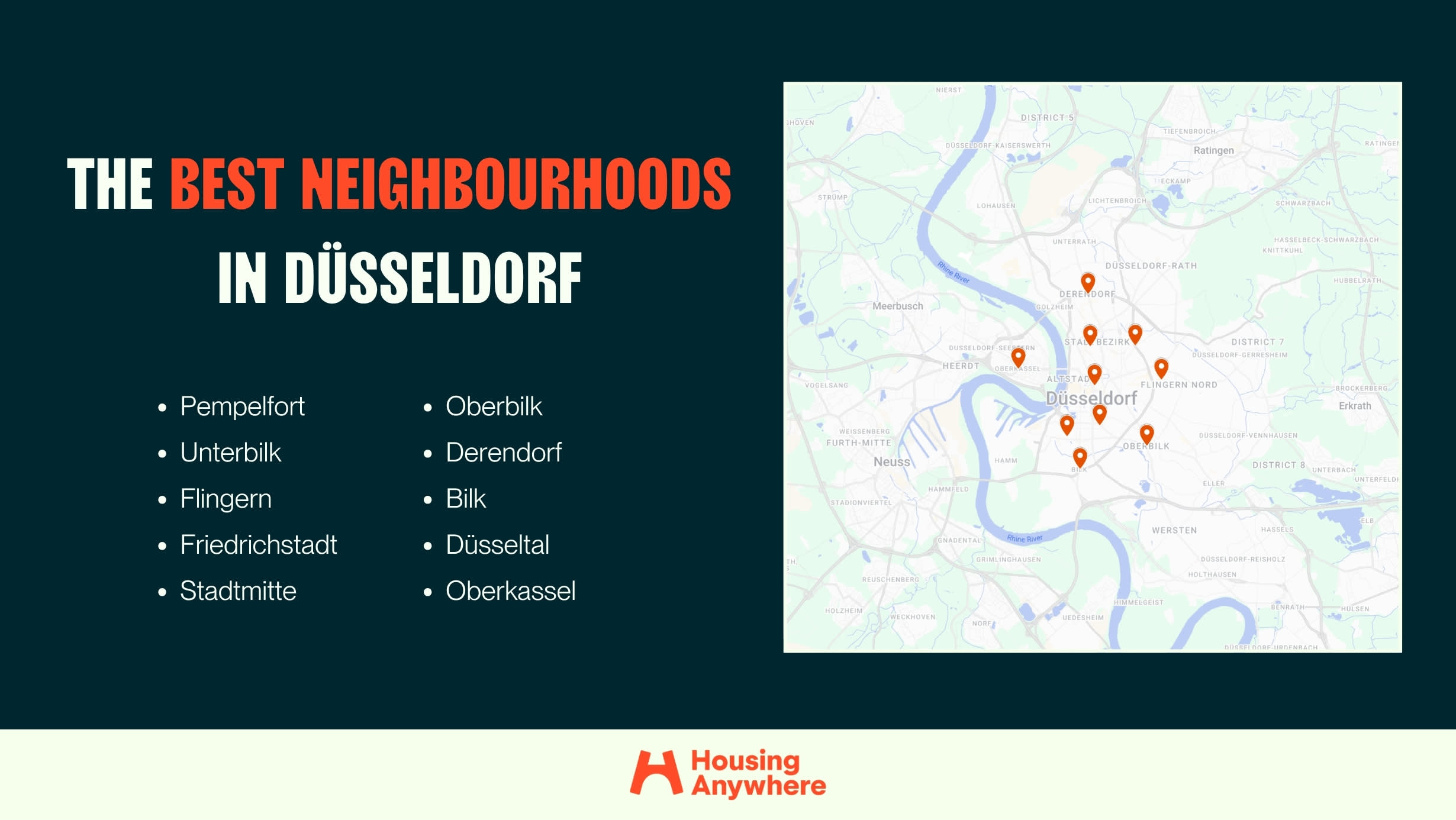 Düsseldorf Neighborhoods Map