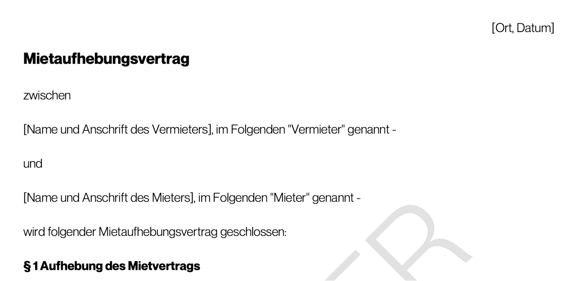 Mietaufhebungsvertrag Muster Haus Und Grund housinganywhere.com