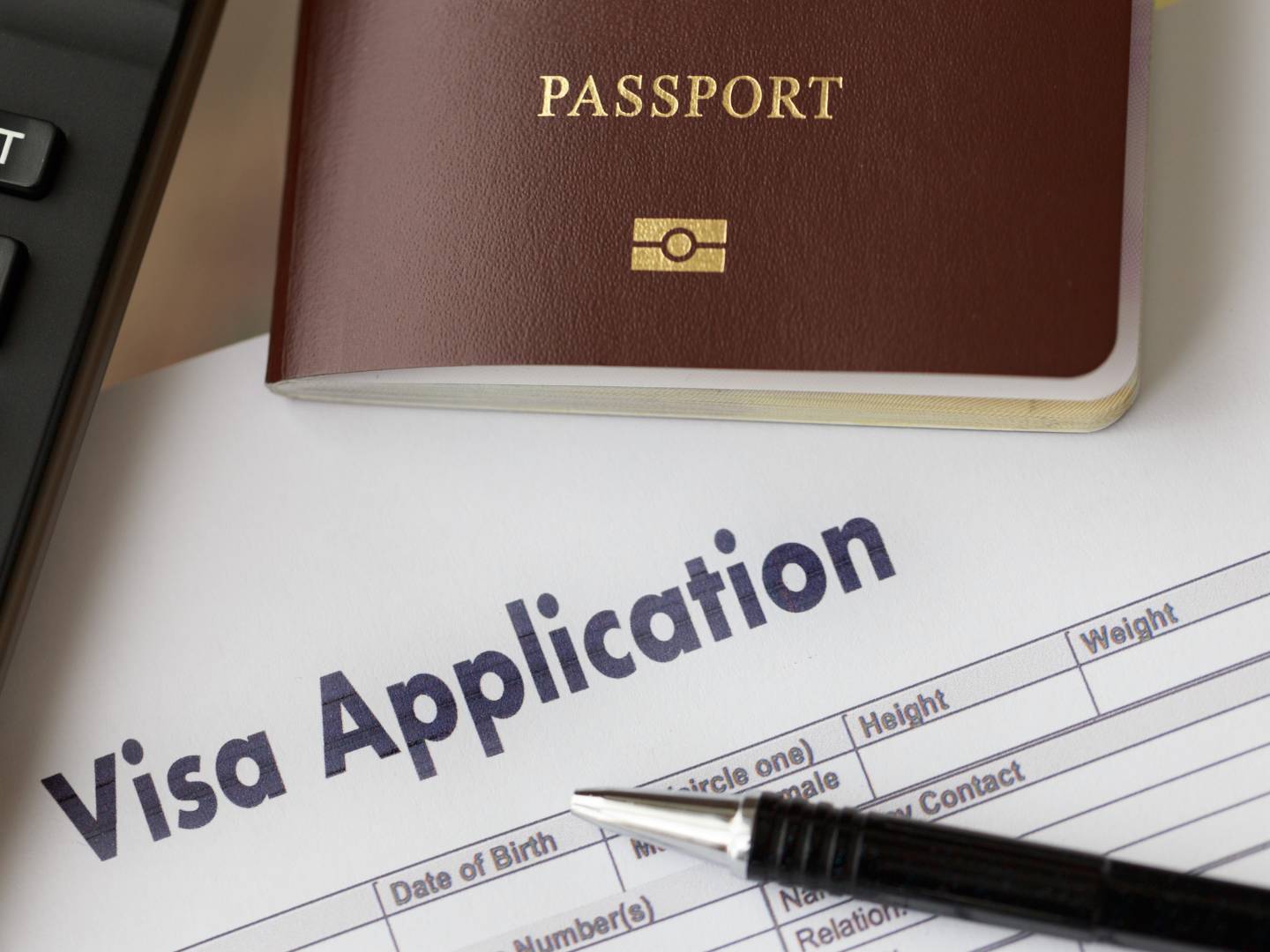 Visa application form to travel Immigration a document
