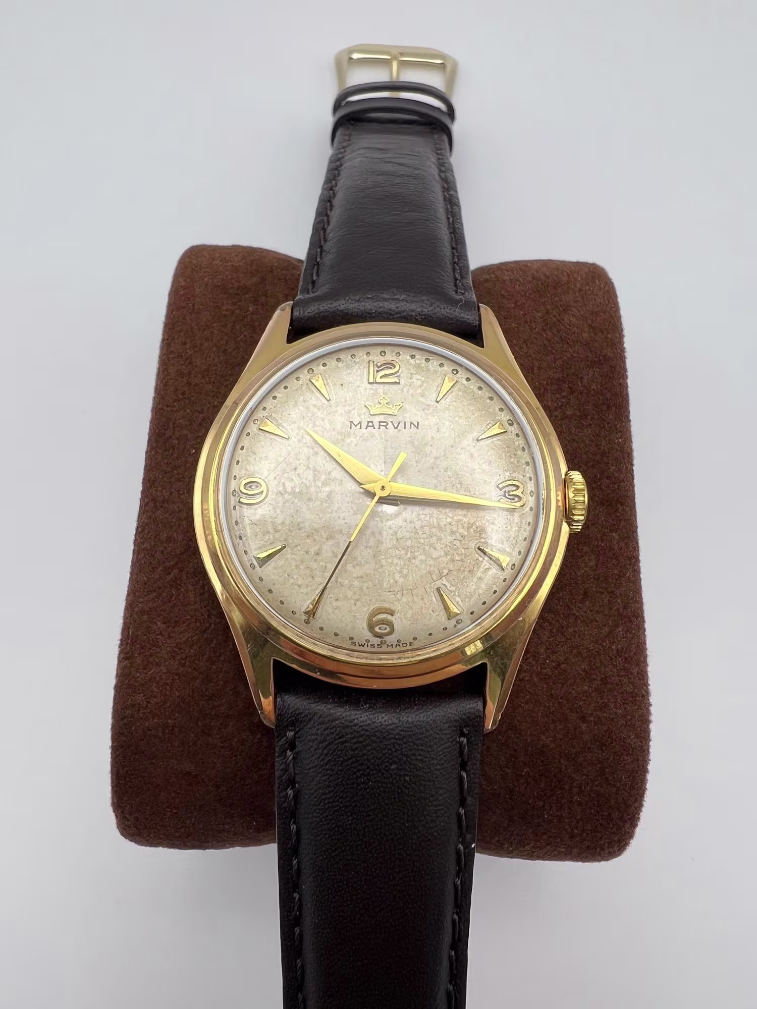 Marvin Dress Watch 1950s, dial straight on