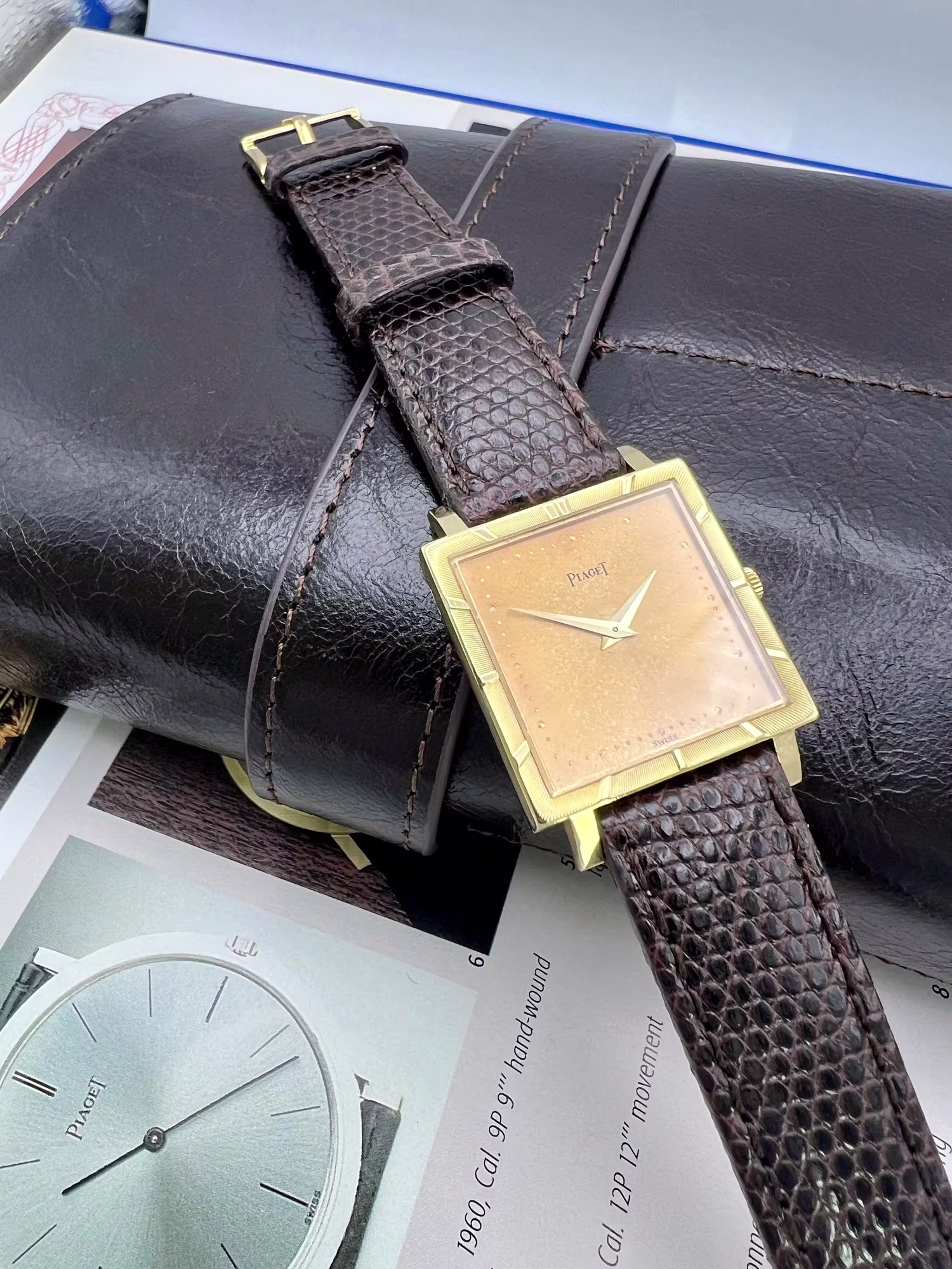 Piaget Protocole 1970s Gold Dress Watch — dial straight on
