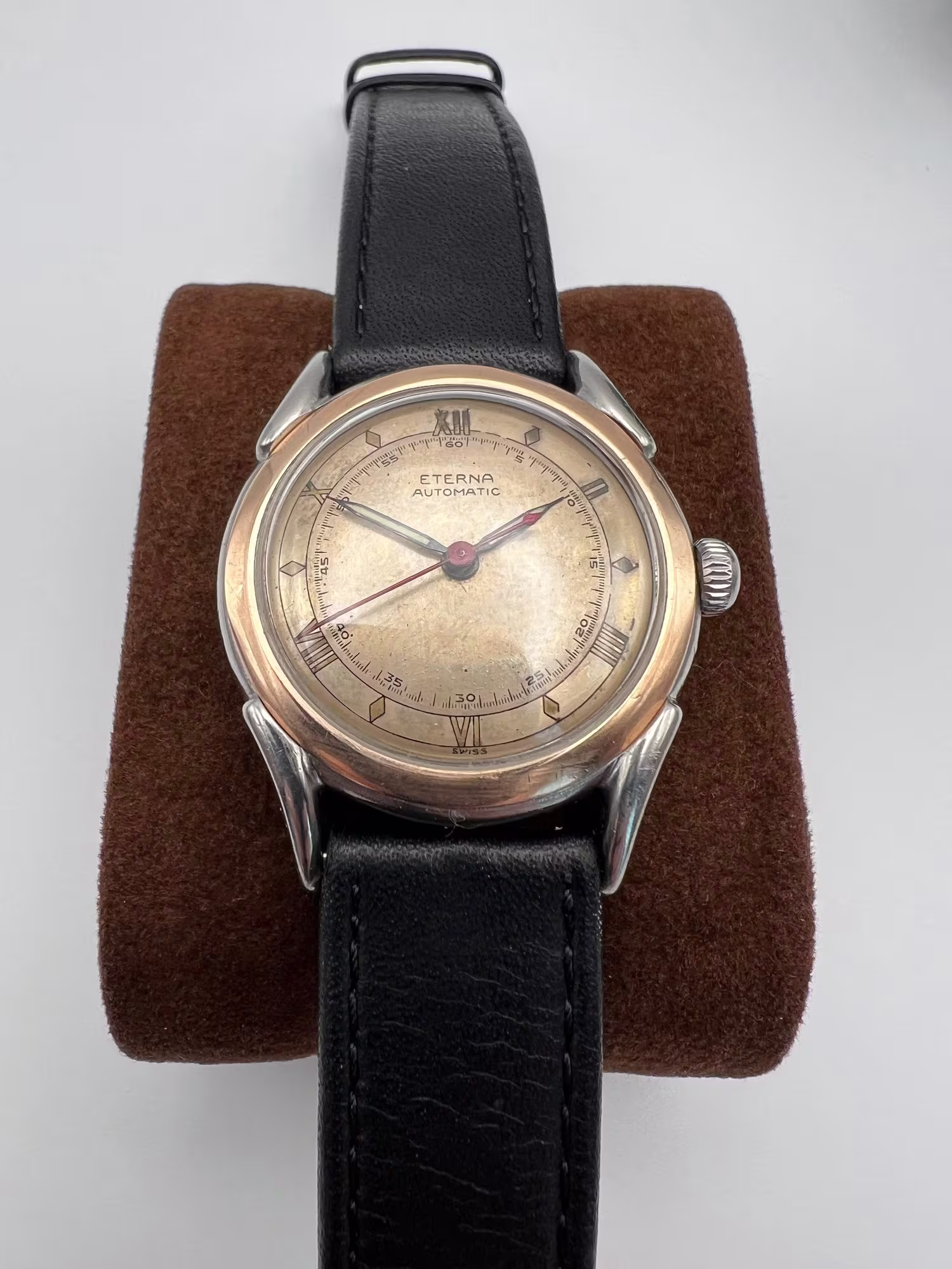 Eterna Automatic Dress Watch, 1950s, dial straight on