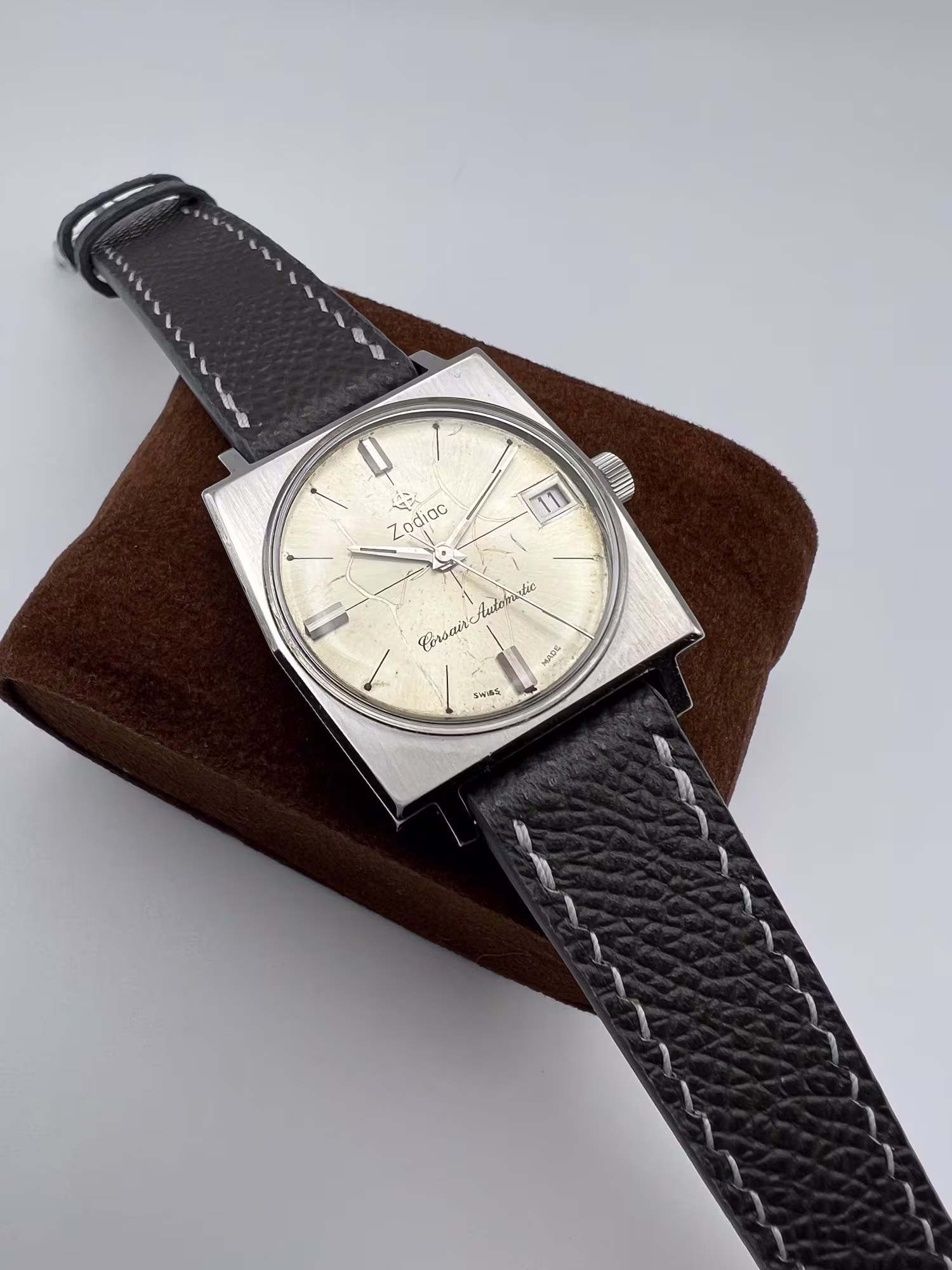 Zodiac Corsair Automatic 1970s, dial straight on