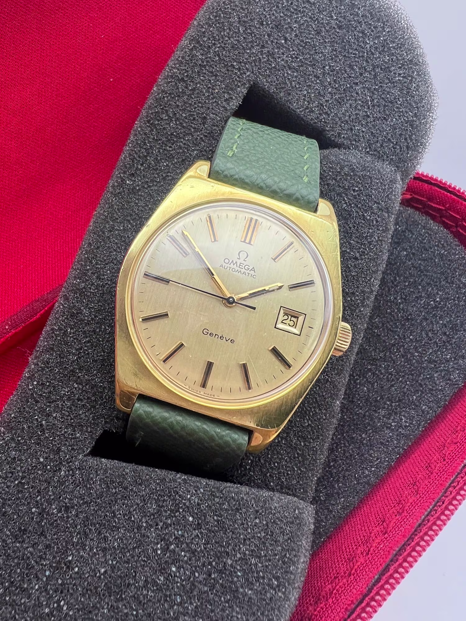 Omega Genève ref. 1660118 cal. 1481 35mm Gold-Plated Dress Watch from 1970s