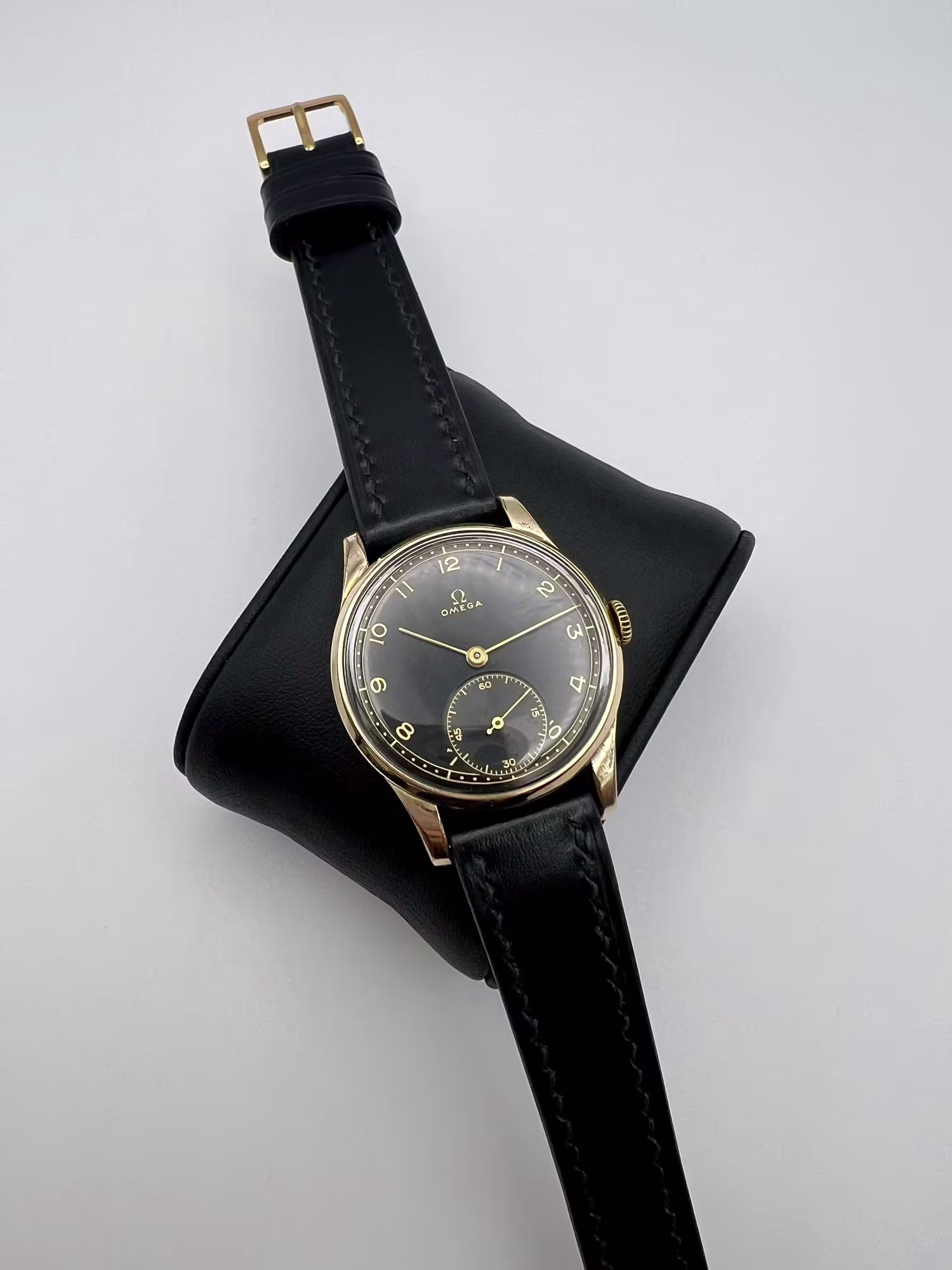 Omega Calatrava Dress Watch, 1940s — dial straight on