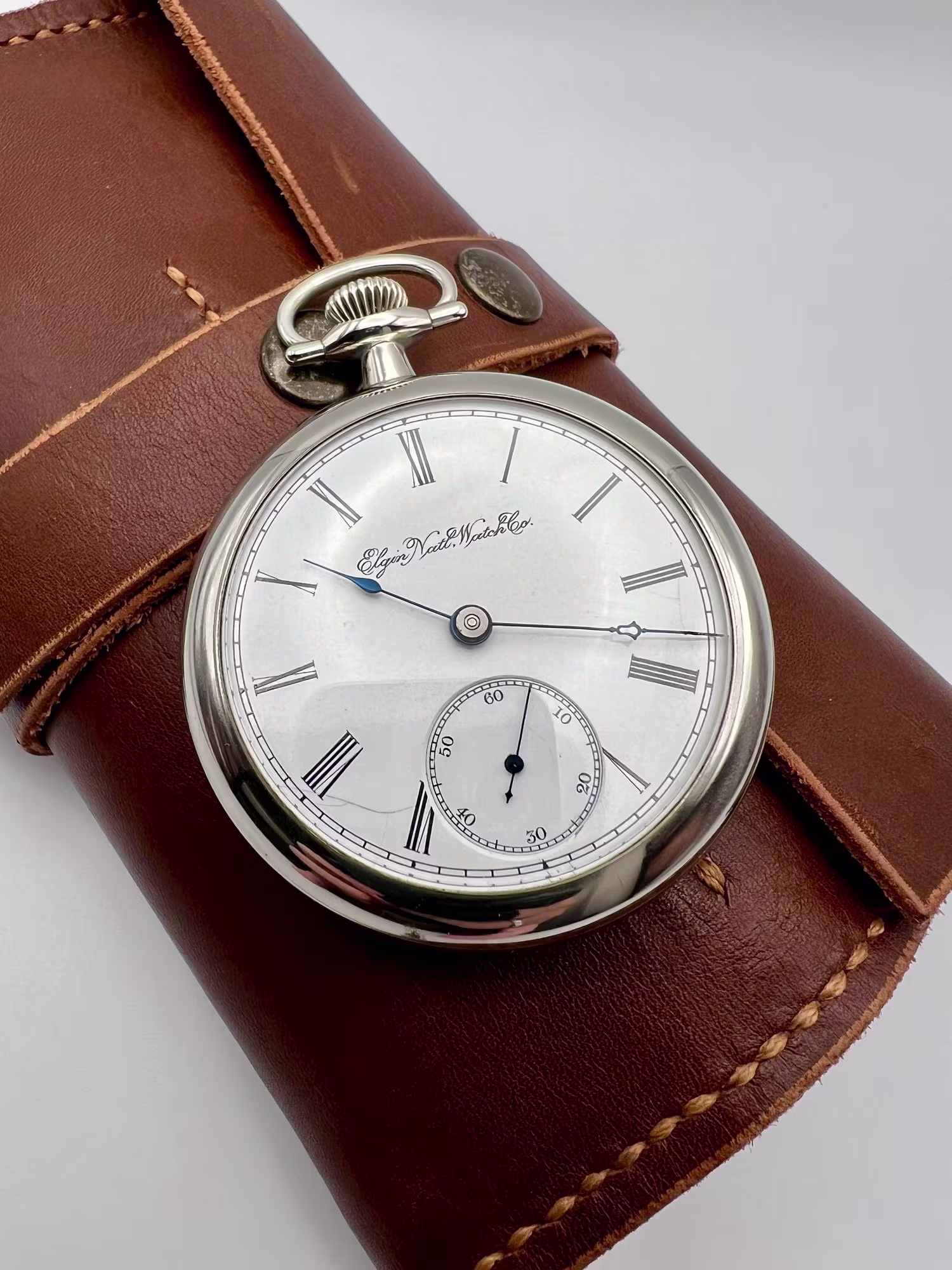 Elgin Three-Hand Pocket Watch, 1900s, dial straight on
