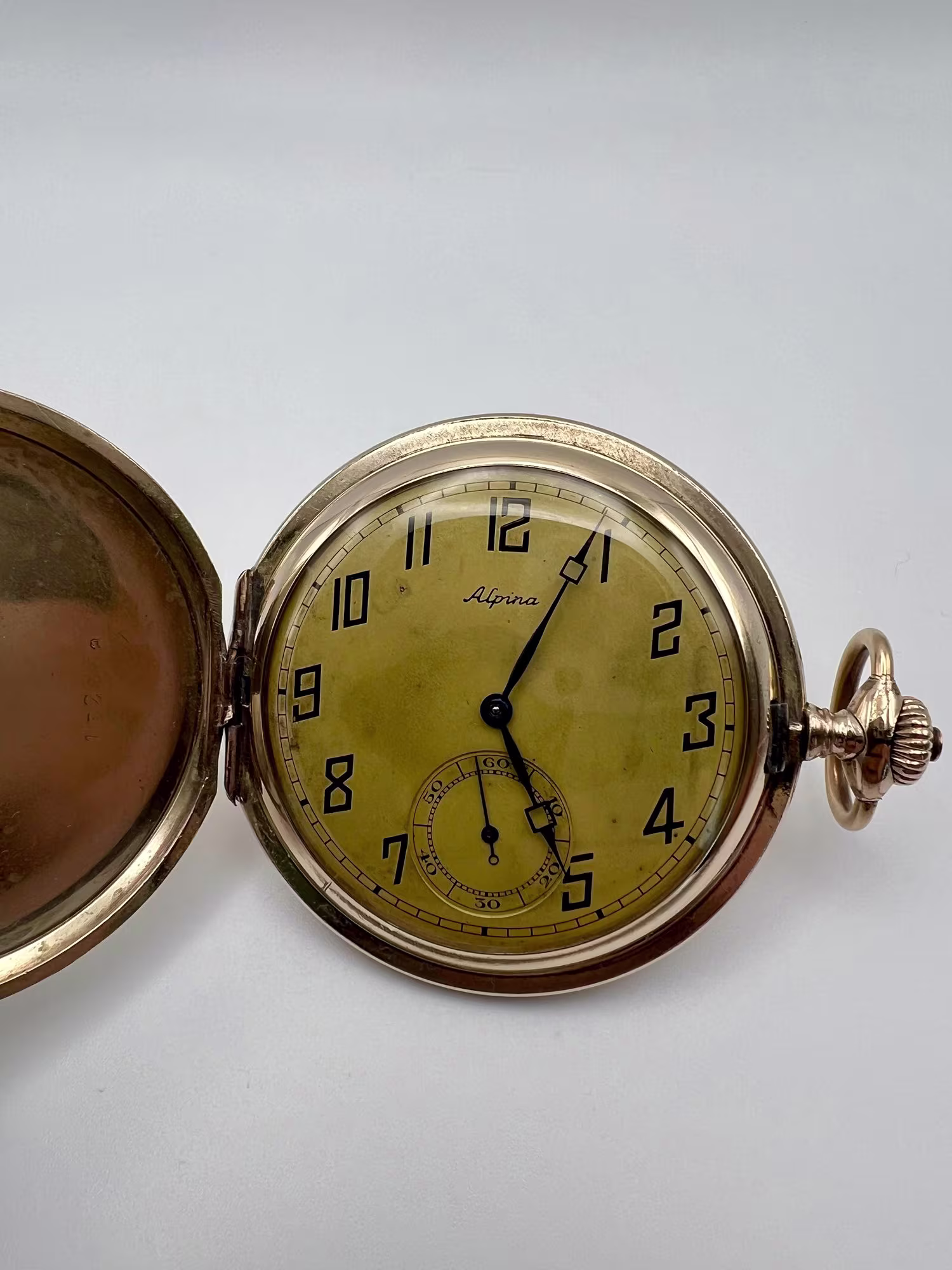 Alpina Pocket Watch, 1910s, dial straight on