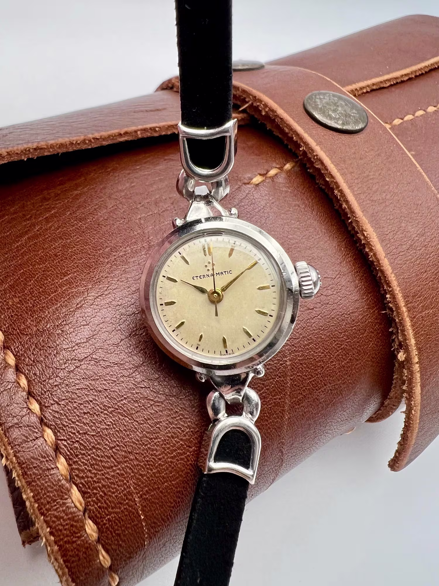 Eterna Eternamatic Three-hand 1950s, dial straight on