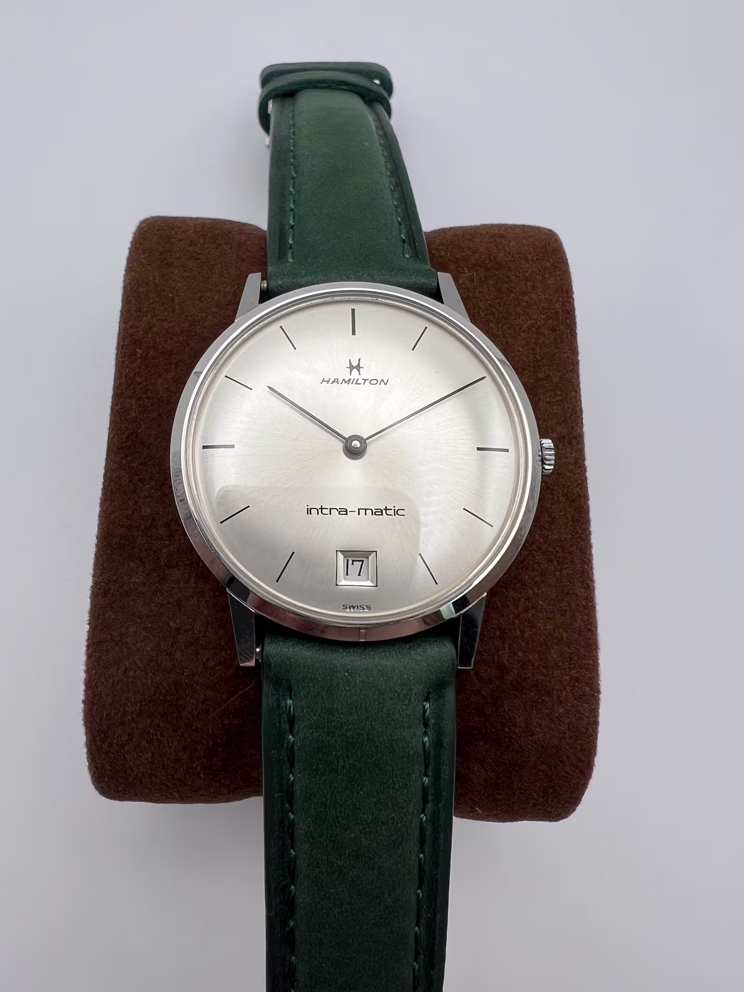 Hamilton Intra-Matic Dress Watch, Vintage, dial straight on