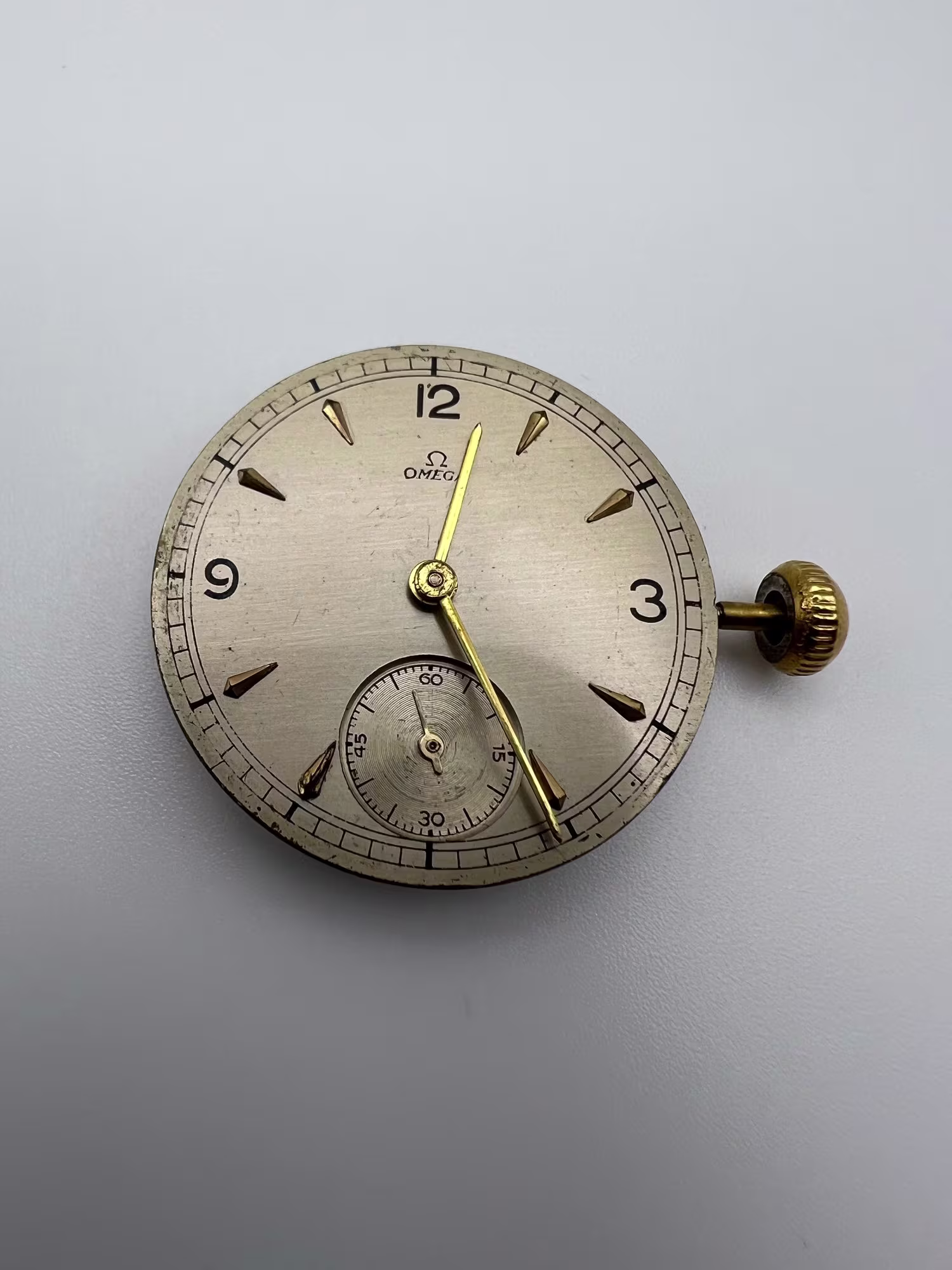 Omega Calatrava Dress Watch, 1950s — dial straight on