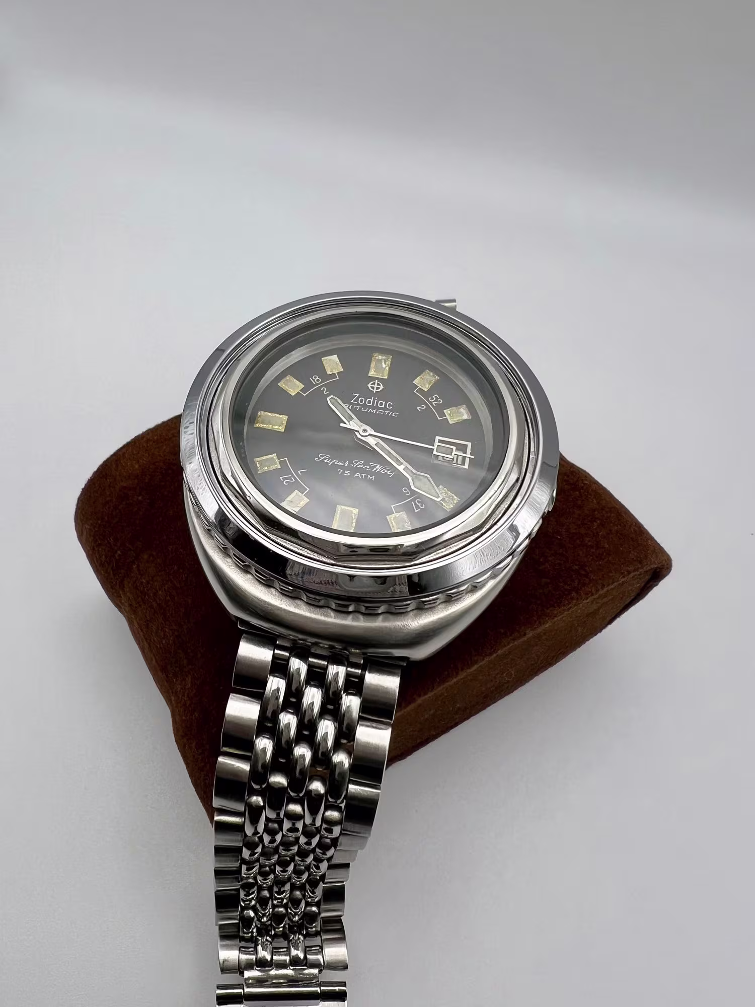 Zodiac Super Sea Wolf 75ATM Dive Automatic, 1970s, dial straight on
