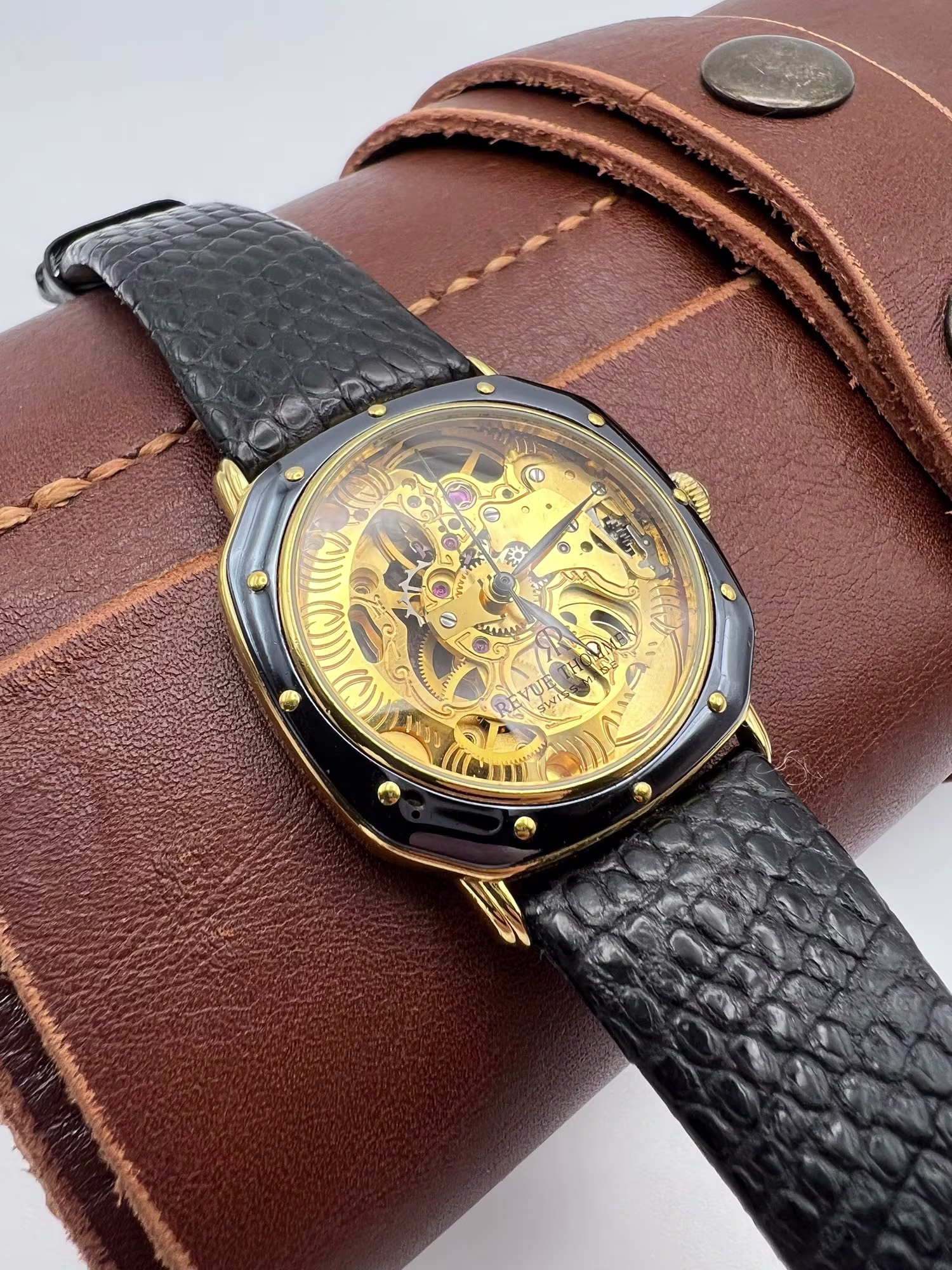 Revue Thommen Skeleton 1980s, dial straight on