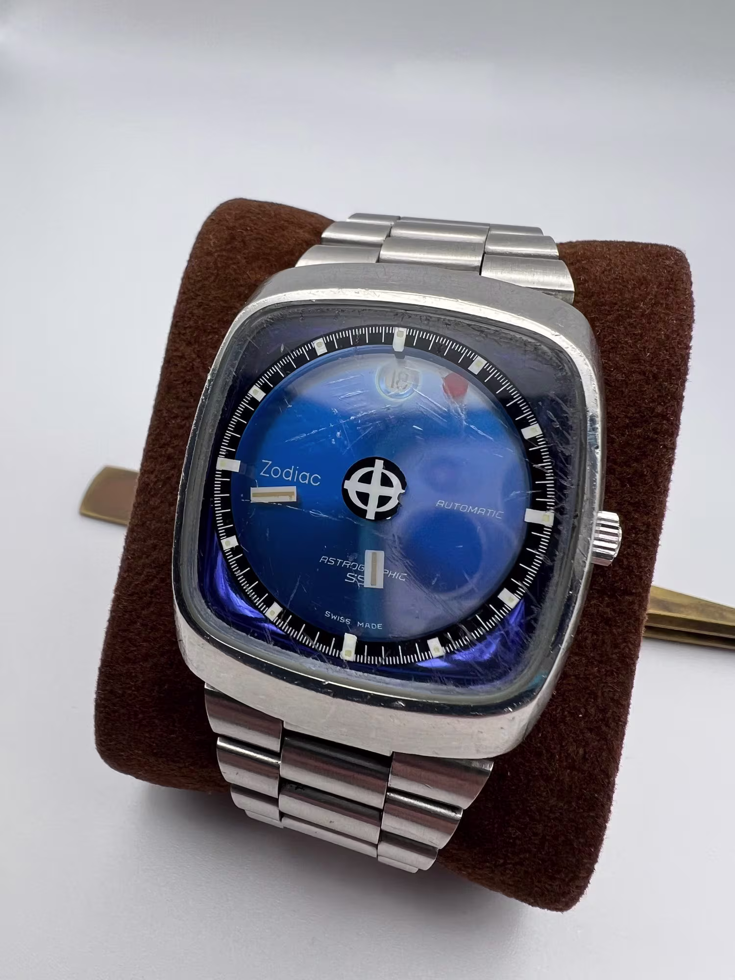 Zodiac Astrographic SST 1970s Automatic, dial straight on