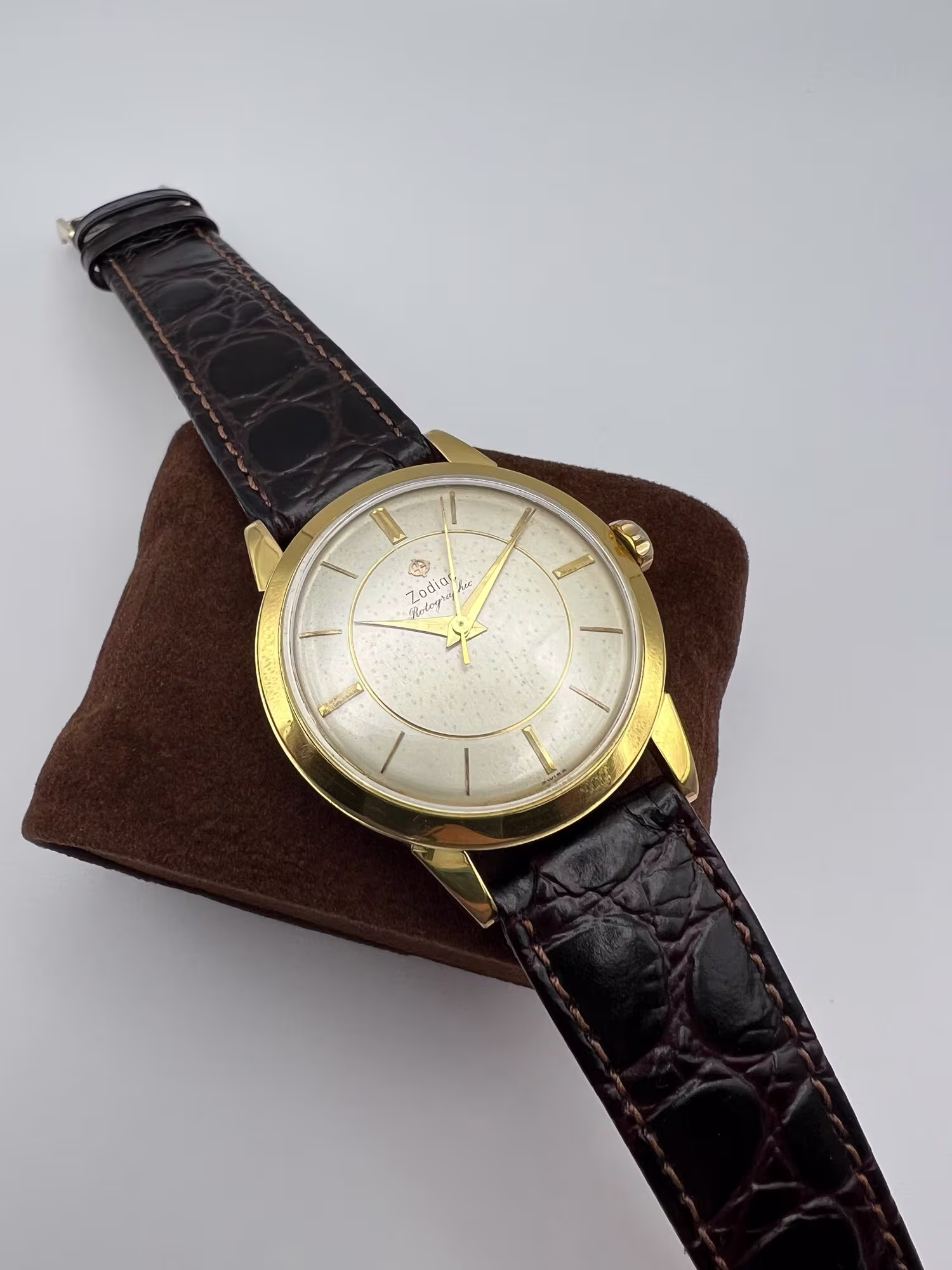 Zodiac Rotographic Automatic Dress Watch, 1950s, dial straight on