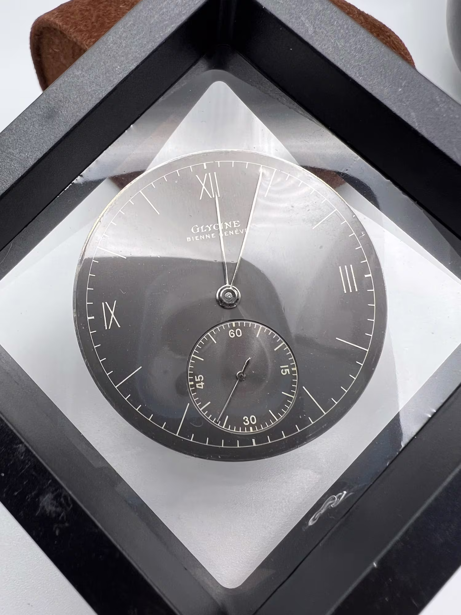 Glycine Dress Three-hand 1950s, dial straight on