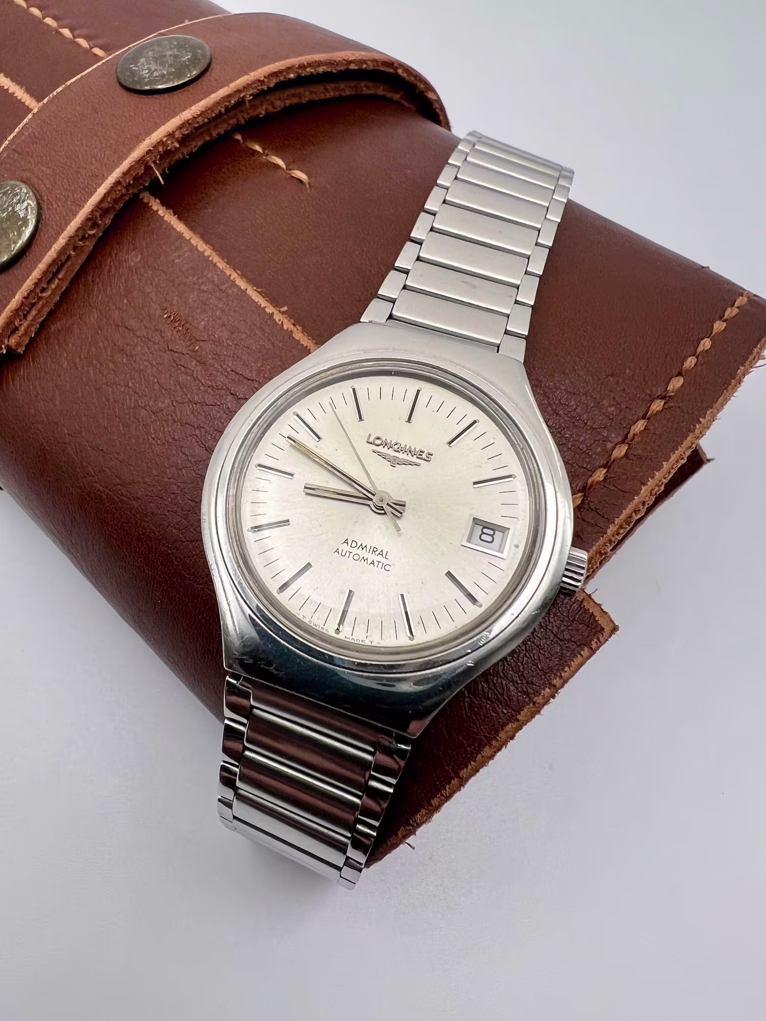 Longines Admiral Automatic Three-hand, 1970s, dial straight on