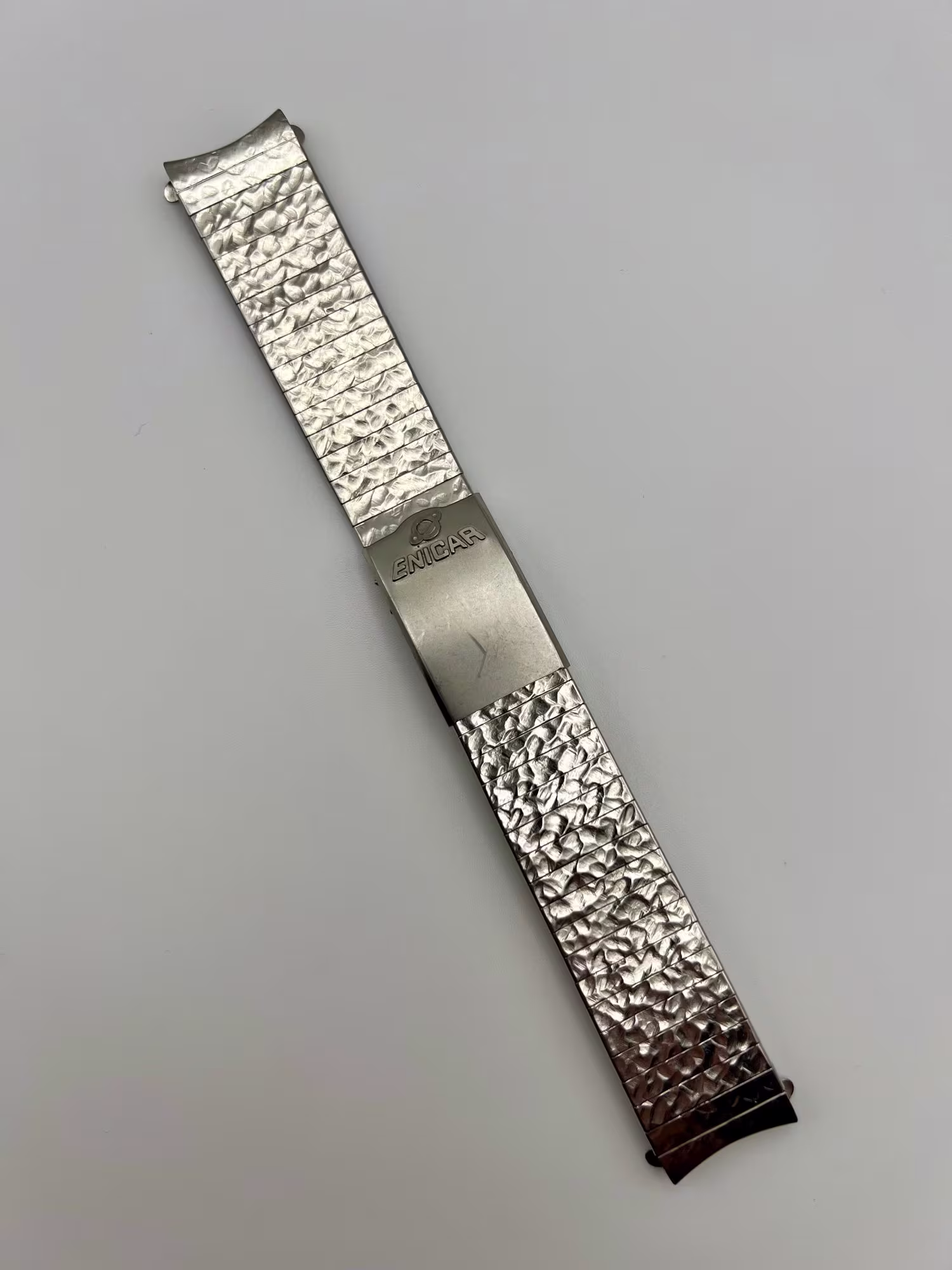 Enicar Stainless Steel Bracelet, vintage, dial straight on