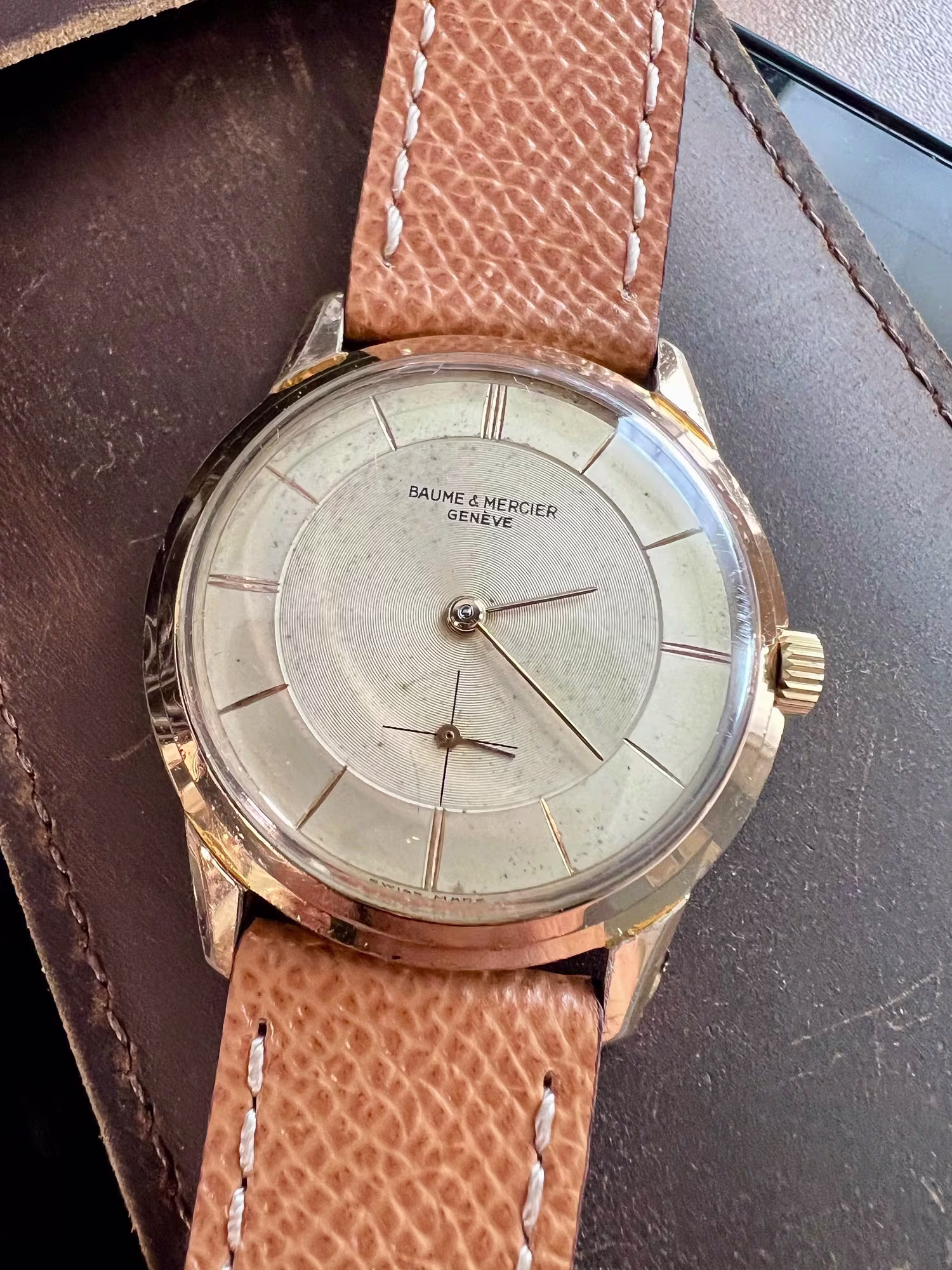 Baume & Mercier Genève Dress Watch, Vintage — dial straight on