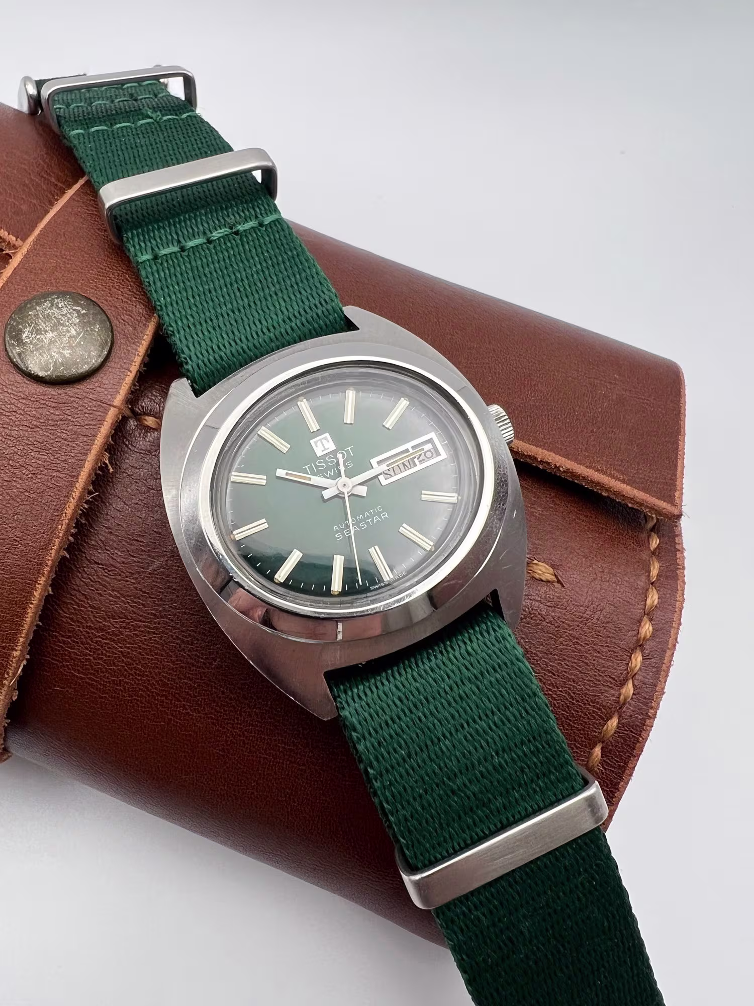 Tissot Seastar Automatic Day-Date 1970s, dial straight on