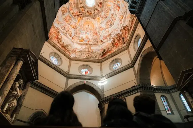 Photo Florence Duomo Interior Dome Last Judgment Fresco