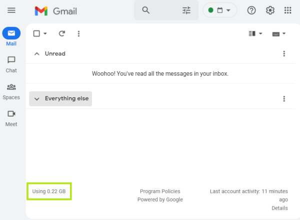 Gmail Usage