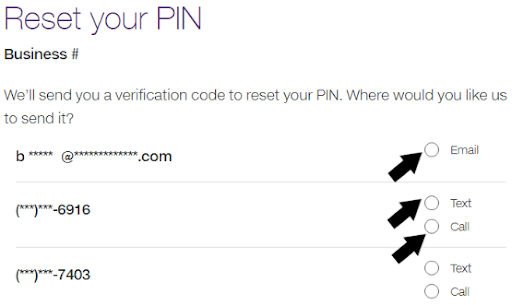 Reset your Personal Identification Number (PIN) / Contact Method