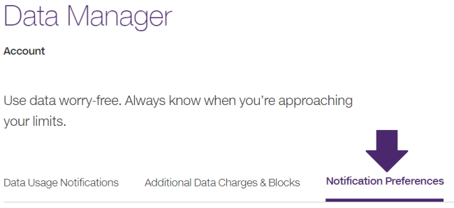 Data Manager Notification Preferences - My TELUS