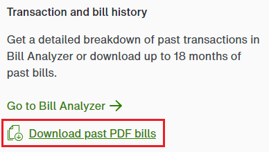 My TELUS - Download All Past Bills