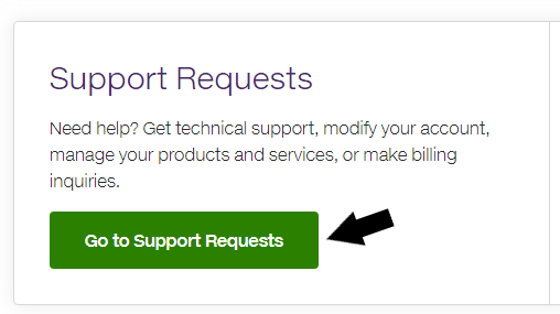 My TELUS Go to Support Requests