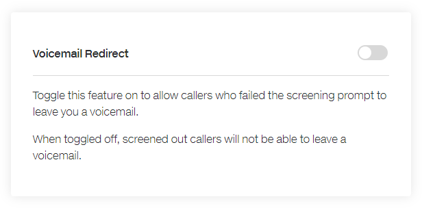 Call Control - Voicemail Redirect