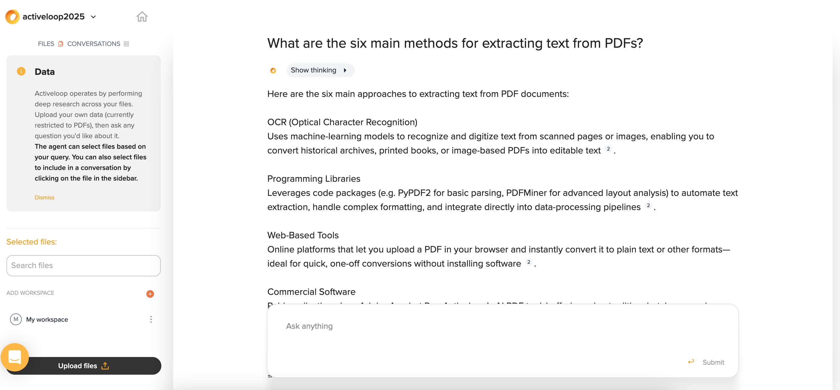 How to extract text from PDFs - Step 3