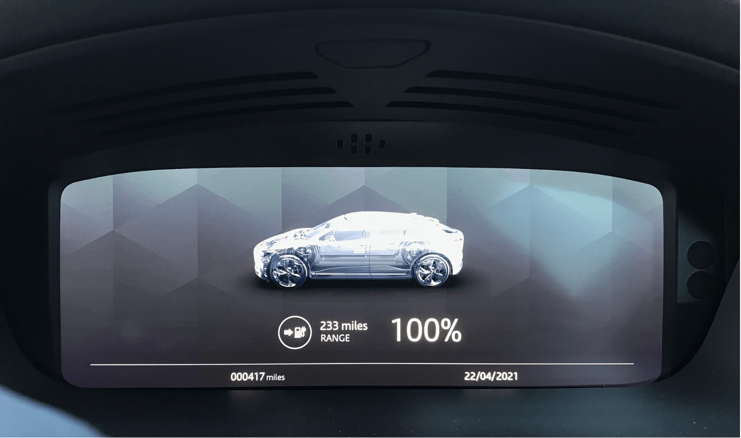 Jaguar screen miles range