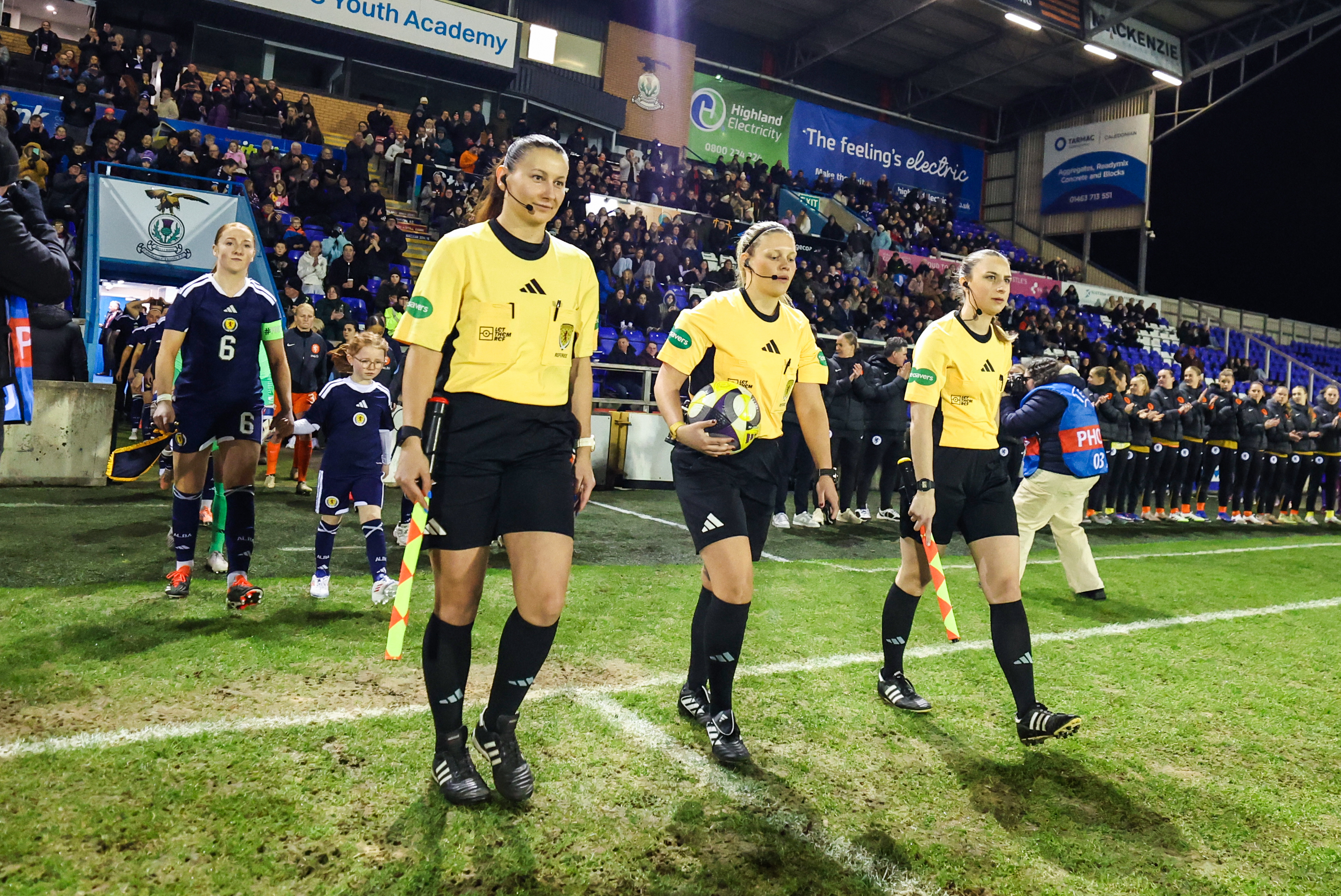Image: Abbie Hendry and Olivia Crawford on hand to inspire referees. [Migrated]