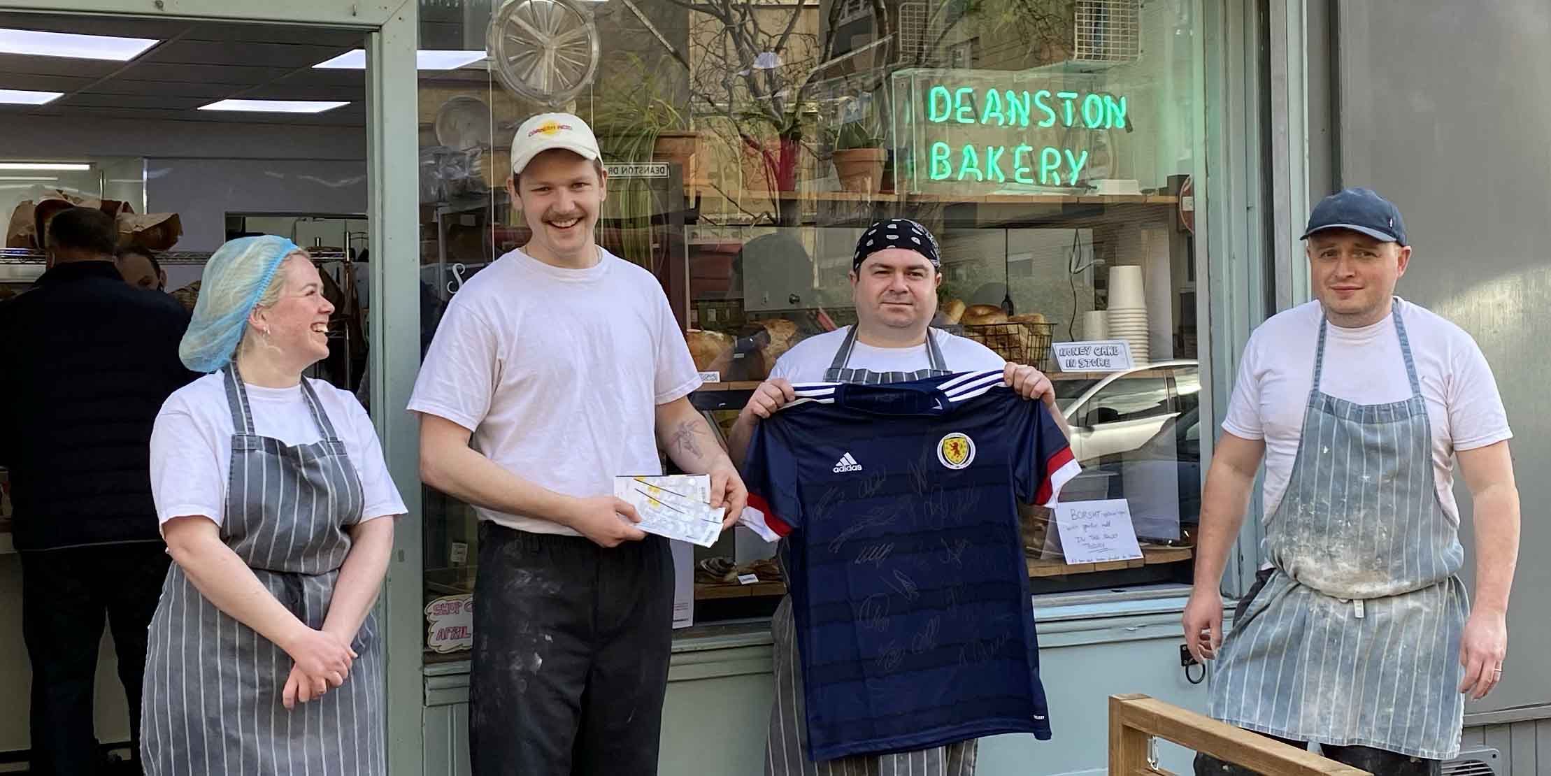 Image: Deanston Bakery surprised with Scotland tickets [Migrated]