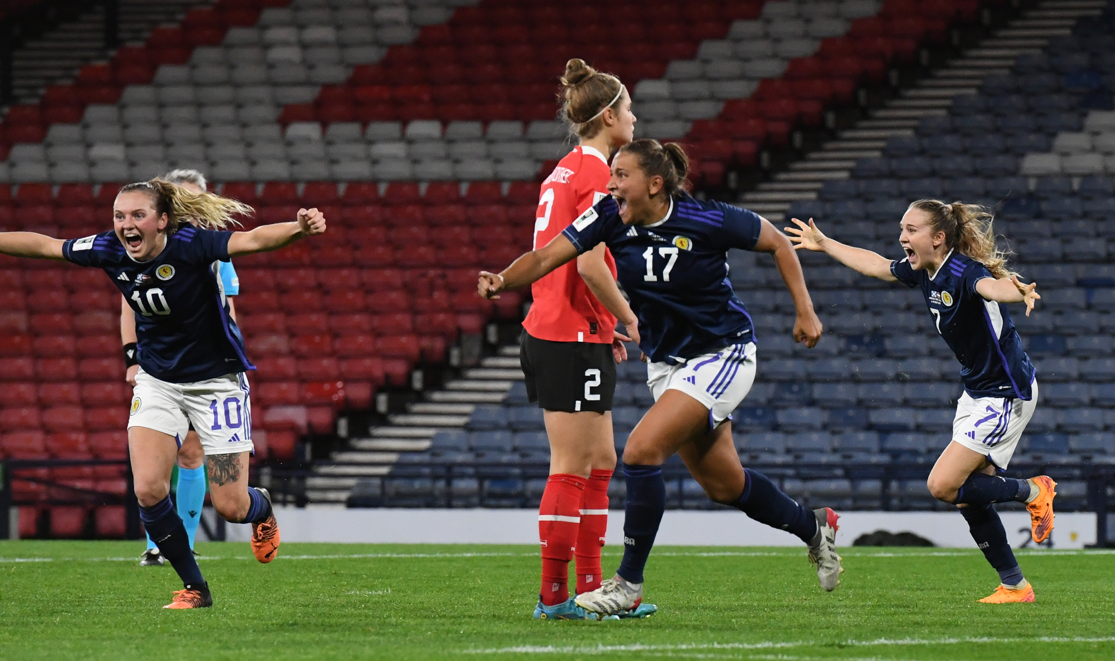 Image: Harrison header gives Scotland Play-off victory over Austria on famous night at Hampden Park 
